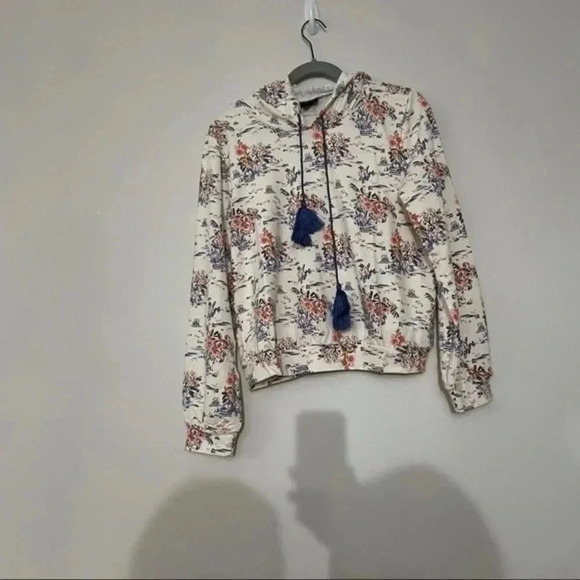 Bobeau Brandy Water Lily French Terry Hoodie Medium - Picture 3 of 7